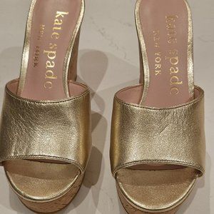 Kate Spade Gold Wedge Penelope